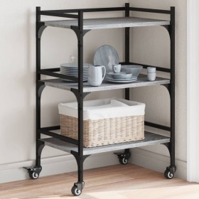 Sonoma gray engineered wood kitchen cart 50x35x75.5 cm by , Kitchen and dining carts - Ref: Foro24-842349, Price: 49,99 €, Di...