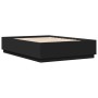 Estructura cama con luces LED madera ingeniería negro 160x200cm de , Camas y somieres - Ref: Foro24-3209598, Precio: 190,77 €...