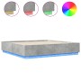 Estructura cama con luces LED madera gris hormigón 180x200 cm de , Camas y somieres - Ref: Foro24-3209593, Precio: 191,34 €, ...