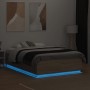 Sonoma oak wood bed frame with LED lights 140x190 cm by , Beds and slatted bases - Ref: Foro24-3209641, Price: 161,99 €, Disc...