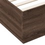 Bed frame with LED lights brown oak wood 140x200 cm by , Beds and slatted bases - Ref: Foro24-3209617, Price: 184,71 €, Disco...