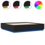 Estructura cama con luces LED madera ingeniería negro 180x200cm de , Camas y somieres - Ref: Foro24-3209591, Precio: 197,45 €...