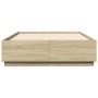 Estructura de cama madera de ingeniería roble Sonoma 140x200 cm de , Camas y somieres - Ref: Foro24-3209704, Precio: 145,71 €...