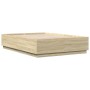 Estructura de cama madera de ingeniería roble Sonoma 140x200 cm de , Camas y somieres - Ref: Foro24-3209704, Precio: 145,71 €...