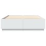 White engineered wood bed frame 150x200 cm by , Beds and slatted bases - Ref: Foro24-3209695, Price: 152,99 €, Discount: %