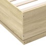 Estructura de cama madera de ingeniería roble Sonoma 150x200 cm de , Camas y somieres - Ref: Foro24-3209697, Precio: 146,99 €...