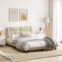 Bed frame with LED lights cream fabric 120x200 cm by , Beds and slatted bases - Ref: Foro24-3213695, Price: 228,53 €, Discoun...