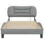 Estructura de cama con luces LED tela gris claro 100x200 cm de , Camas y somieres - Ref: Foro24-3213683, Precio: 165,54 €, De...