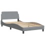 Estructura de cama con luces LED tela gris claro 100x200 cm de , Camas y somieres - Ref: Foro24-3213683, Precio: 165,54 €, De...