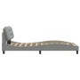 Estructura de cama con luces LED tela gris claro 100x200 cm de , Camas y somieres - Ref: Foro24-3213683, Precio: 165,54 €, De...