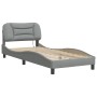 Estructura de cama con luces LED tela gris claro 90x190 cm de , Camas y somieres - Ref: Foro24-3213669, Precio: 162,32 €, Des...