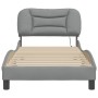 Estructura de cama con luces LED tela gris claro 90x190 cm de , Camas y somieres - Ref: Foro24-3213669, Precio: 162,32 €, Des...