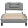 Estructura de cama con luces LED tela gris claro 90x200 cm de , Camas y somieres - Ref: Foro24-3213676, Precio: 173,10 €, Des...