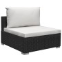 Set muebles de jardín 12 pzas y cojines ratán sintético negro de vidaXL, Conjuntos de jardín - Ref: Foro24-46762, Precio: 1,0...