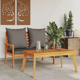 Garden furniture set with solid acacia wood cushions by , Garden sets - Ref: Foro24-366382, Price: 223,09 €, Discount: %