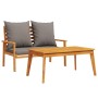 Set de muebles de jardín con cojines madera maciza acacia de , Conjuntos de jardín - Ref: Foro24-366382, Precio: 222,99 €, De...