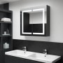 Mueble de baño con espejo LED 80x12,2x68 cm de vidaXL, Tocadores de baño - Ref: Foro24-325545, Precio: 166,91 €, Descuento: %