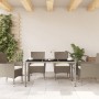 Garden table glass surface PE rattan gray 150x90x75 cm by , Garden tables - Ref: Foro24-368125, Price: 139,00 €, Discount: %