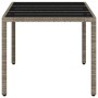 Garden table glass surface PE rattan gray 150x90x75 cm by , Garden tables - Ref: Foro24-368125, Price: 139,00 €, Discount: %