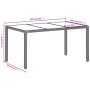 Garden table glass surface PE rattan gray 150x90x75 cm by , Garden tables - Ref: Foro24-368125, Price: 139,00 €, Discount: %