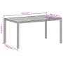 Garden table PE rattan and beige acacia wood 150x90x75 cm by , Garden tables - Ref: Foro24-368127, Price: 149,14 €, Discount: %