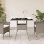 Mesa de jardín superficie de vidrio y ratán PE gris 80x80x75 cm de , Mesas de jardín - Ref: Foro24-368131, Precio: 79,79 €, D...