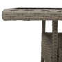 Mesa de jardín superficie de vidrio y ratán PE gris 80x80x75 cm de , Mesas de jardín - Ref: Foro24-368131, Precio: 79,79 €, D...