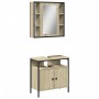 Set de muebles de baño 2 pzas madera contrachapada roble Sonoma de , Muebles de baño - Ref: Foro24-3214716, Precio: 152,47 €,...