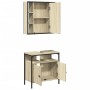 Set de muebles de baño 2 pzas madera contrachapada roble Sonoma de , Muebles de baño - Ref: Foro24-3214716, Precio: 152,47 €,...