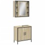 Sonoma oak plywood 2-piece bathroom furniture set by , Bathroom furniture - Ref: Foro24-3214721, Price: 165,02 €, Discount: %