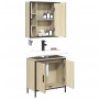 Set de muebles de baño 2 pzas madera contrachapada roble Sonoma de , Muebles de baño - Ref: Foro24-3214721, Precio: 165,02 €,...