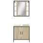 Sonoma oak plywood 2-piece bathroom furniture set by , Bathroom furniture - Ref: Foro24-3214721, Price: 165,02 €, Discount: %