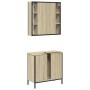 Set de muebles de baño 2 pzas madera contrachapada roble Sonoma de , Muebles de baño - Ref: Foro24-3214721, Precio: 165,02 €,...