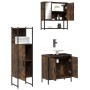 3-piece bathroom furniture set smoked oak plywood by , Bathroom furniture - Ref: Foro24-3214702, Price: 172,41 €, Discount: %