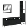 Black plywood 4-piece bathroom furniture set by , Bathroom furniture - Ref: Foro24-3214685, Price: 273,98 €, Discount: %