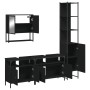 Black plywood 4-piece bathroom furniture set by , Bathroom furniture - Ref: Foro24-3214685, Price: 273,98 €, Discount: %