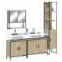 Sonoma oak plywood 4-piece bathroom furniture set by , Bathroom furniture - Ref: Foro24-3214691, Price: 256,99 €, Discount: %