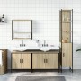 Sonoma oak plywood 4-piece bathroom furniture set by , Bathroom furniture - Ref: Foro24-3214691, Price: 256,99 €, Discount: %