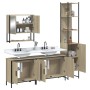 Sonoma oak plywood 4-piece bathroom furniture set by , Bathroom furniture - Ref: Foro24-3214691, Price: 256,99 €, Discount: %