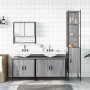 Set de muebles de baño 4 pzas madera contrachapada gris sonoma de , Muebles de baño - Ref: Foro24-3214693, Precio: 251,99 €, ...