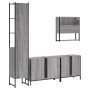 Set de muebles de baño 4 pzas madera contrachapada gris sonoma de , Muebles de baño - Ref: Foro24-3214693, Precio: 253,88 €, ...