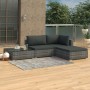 Set de muebles de jardín 4 pzas y cojines ratán sintético gris de vidaXL, Conjuntos de jardín - Ref: Foro24-46779, Precio: 37...