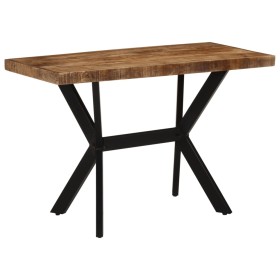 Mesa de comedor madera maciza de mango 110x55x75 cm de , Mesas de cocina y de comedor - Ref: Foro24-358881, Precio: 202,98 €,...