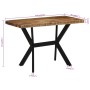 Solid mango wood dining table 110x55x75 cm by , Kitchen and dining tables - Ref: Foro24-358881, Price: 202,98 €, Discount: %