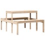 Mesa de picnic madera maciza de pino 110x134x75 cm de , Mesas de jardín - Ref: Foro24-832557, Precio: 83,99 €, Descuento: %