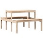 Mesa de picnic madera maciza de pino 110x134x75 cm de , Mesas de jardín - Ref: Foro24-832557, Precio: 83,99 €, Descuento: %