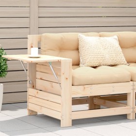 Garden sofa with armrest side table solid pine wood by , Outdoor sofas - Ref: Foro24-844878, Price: 81,99 €, Discount: %