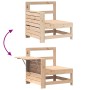 Garden sofa with armrest side table solid pine wood by , Outdoor sofas - Ref: Foro24-844878, Price: 60,17 €, Discount: %