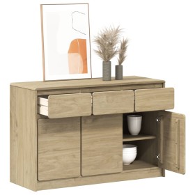 Aparador SAUDA madera maciza pino color roble 114x43x75,5 cm de , Aparadores - Ref: Foro24-377601, Precio: 172,82 €, Descuent...