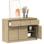 SAUDA sideboard solid oak-colored pine wood 114x43x75.5 cm by , Sideboards - Ref: Foro24-377601, Price: 172,98 €, Discount: %